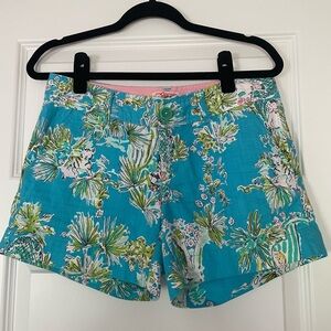 Lilly Pulitzer Vintage Originals Blue Jungle Chinos, Size 2